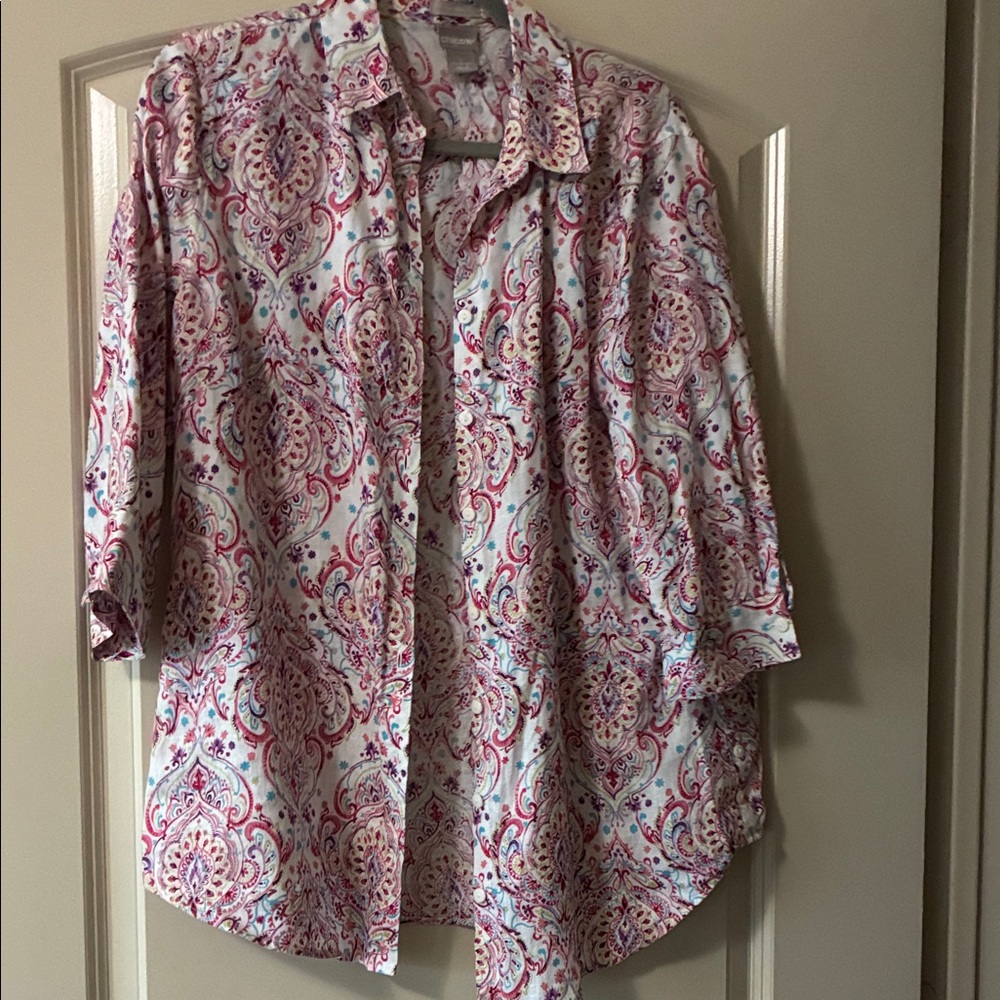 Chico's Multicolor Paisley women’s blouse
Size M